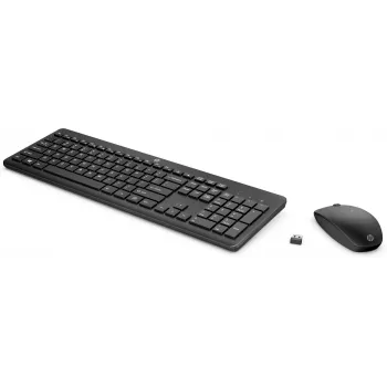 HP 235 Wireless-Maus-und-Tastatur-Kombination, Kabellos, RF Wireless, Mechanisch, QWERTY, Schwarz, Maus inklusive