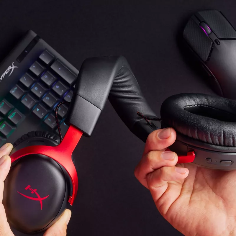 HyperX Cloud III Wireless - Gaming-Headset, Schwarz, China, ohrumschließend, geschlossen, aktiv, 155 mm