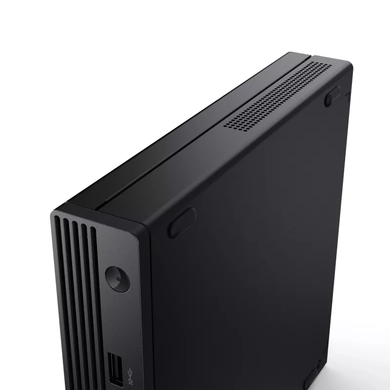 Mini-PC Lenovo V100q 13GG Tiny Intel N100, 8 GB DDR5 RAM, 256 GB SSD, Wi‑Fi 6, deutsche Tastatur, schwarz