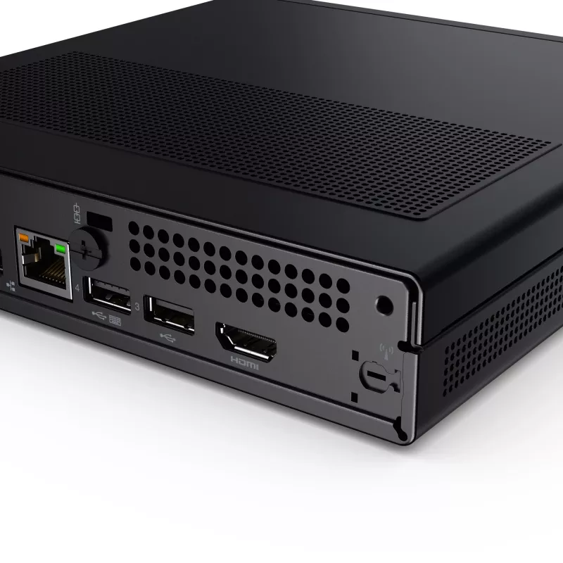 Mini-PC Lenovo V100q 13GG Tiny Intel N100, 8 GB DDR5 RAM, 256 GB SSD, Wi‑Fi 6, deutsche Tastatur, schwarz