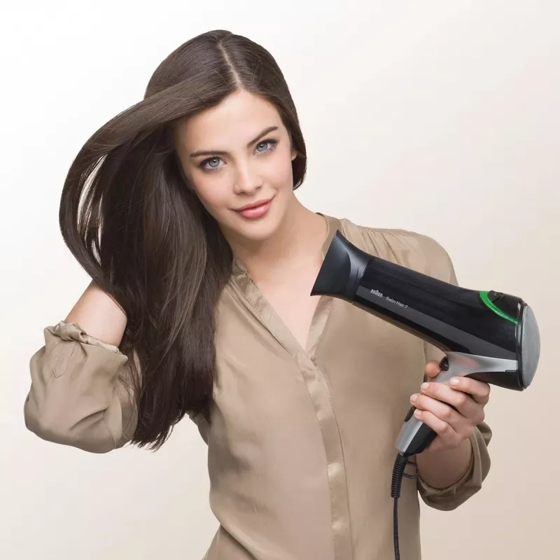 Braun HD710 Haartrockner 2200 W Schwarz, Silber