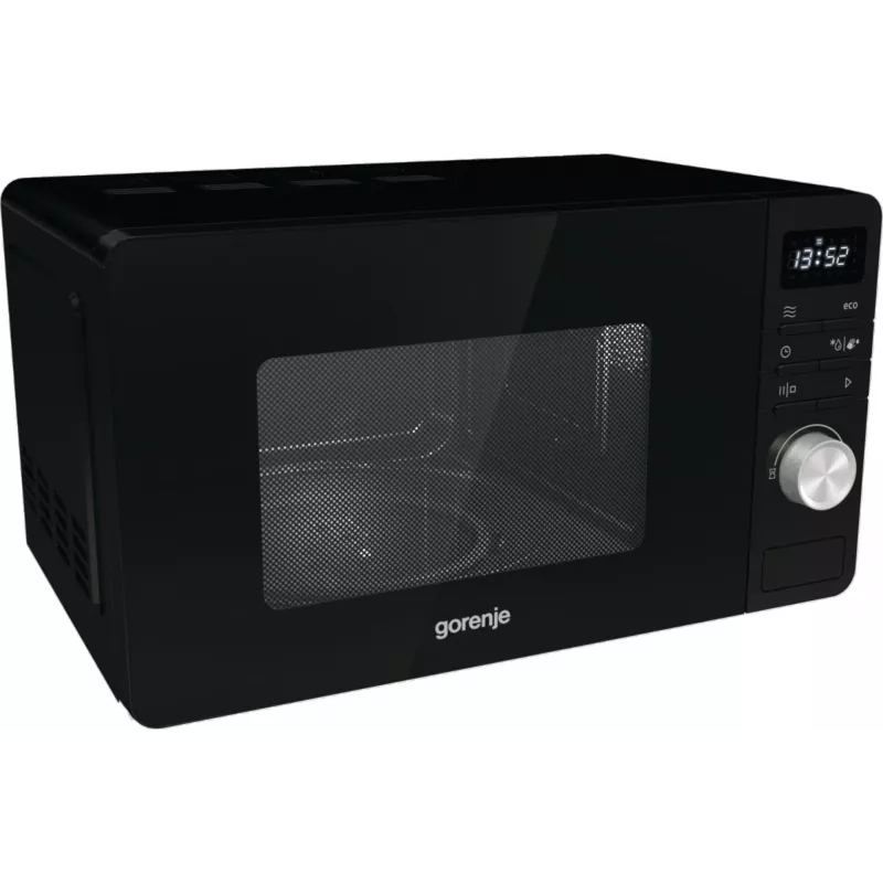 Gorenje Mikrowelle MO20A3B, Arbeitsplatte, Solo-Mikrowelle, 20 l, 800 W, integriertes Display, LED