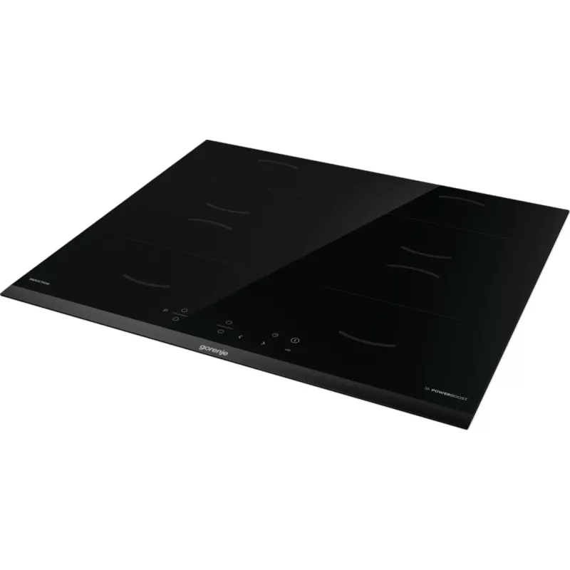 Gorenje Induktionskochfeld GI6401BCE RAL9017, Schwarz, Einbau, 59,5 cm, Zonen-Induktionskochfeld, Glaskeramik, 4 Zone(n)
