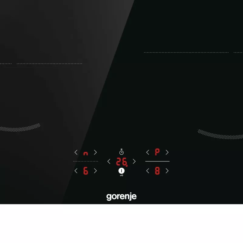 Gorenje Induktionskochfeld GI6421BSC, Schwarz, Einbau, 59,5 cm, Zonen-Induktionskochfeld, Glaskeramik, 4 Zone(n)
