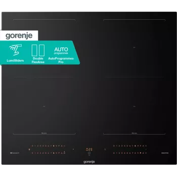 Gorenje Induktionshäll GI6443BSCWF, Schwarz, Einbau, 60 cm, Zonen-Induktionskochfeld, Glaskeramik, 4 Zone(n)