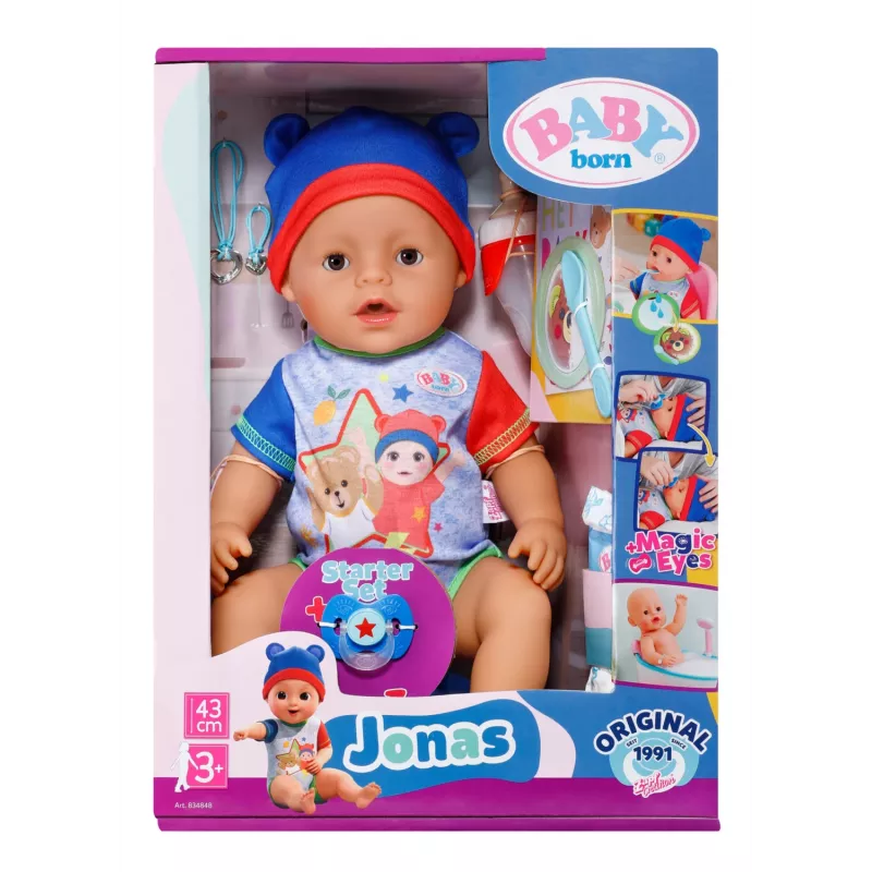 BABY born Jonas 43cm, Babypuppe, Männlich, 3 Jahr(e), Junge/Mädchen, 430 mm, Mehrfarbig