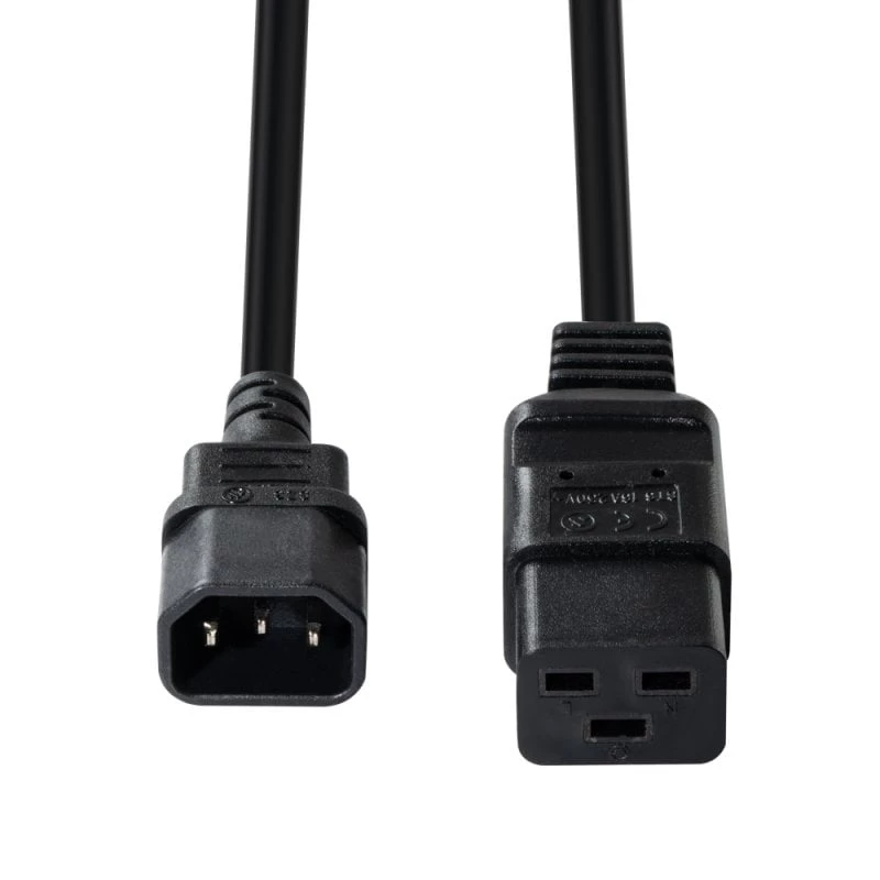 Lindy 1m C14 auf C19 Netzkabel-Verlängerung, Schwarz, 1 m, IEC C14, IEC C19, 250 V
