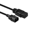 Lindy 2m C14 auf C19 Netzkabel-Verlängerung, Schwarz, 2 m, IEC C14, IEC C19, 250 V