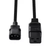 Lindy 3 m C14-auf-C19-Netzkabelverlängerung, Schwarz