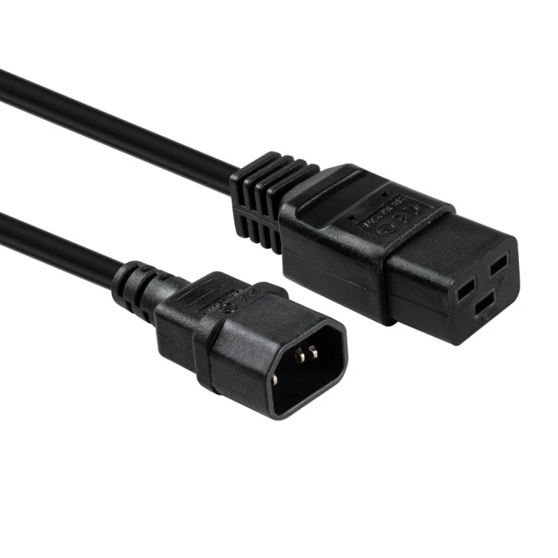Lindy 3 m C14-auf-C19-Netzkabelverlängerung, Schwarz