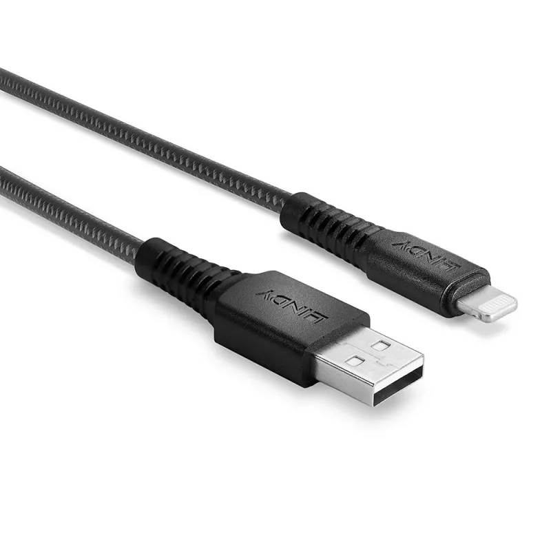 Lindy 2m verstärktes USB Typ A auf Lightning Lade- und Synchronisationskabel