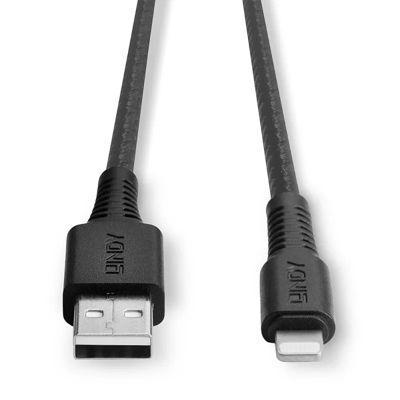 Lindy 2m verstärktes USB Typ A auf Lightning Lade- und Synchronisationskabel