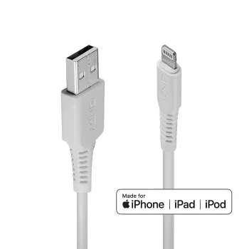 Lindy 2m USB-auf-Lightning-Kabel, Weiß, 2 m, Lightning, USB A, Weiß, Gerade, Gerade