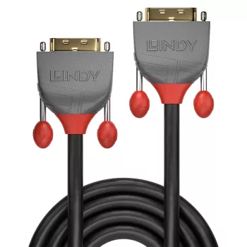 Lindy 0,5 m DVI-D Dual Link Kabel, Anthra Line, 0,5 m, DVI-D, DVI-D, Stecker, Stecker, Grau
