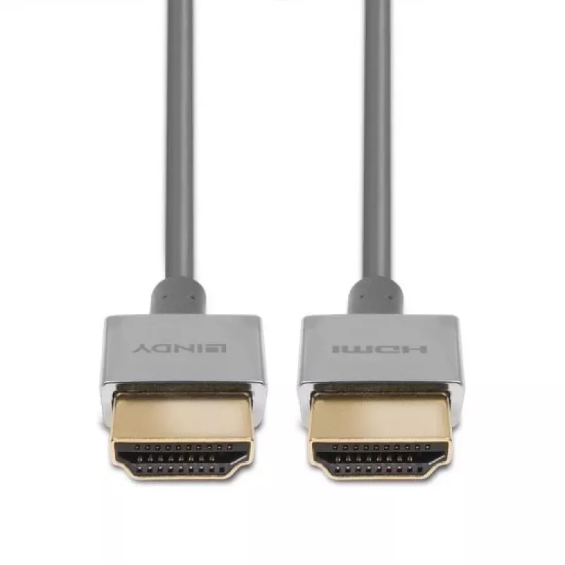 Lindy Ultra High Speed HDMI schlank-Kabel, 0,5 m, 0,5 m, HDMI Typ A (Standard), HDMI Typ A (Standard), 48 Gbit/s, Weiß