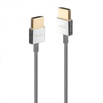 Lindy Ultra High Speed HDMI schlank Kabel 1m, 1 m, HDMI Typ A (Standard), HDMI Typ A (Standard), 48 Gbit/s, Weiß