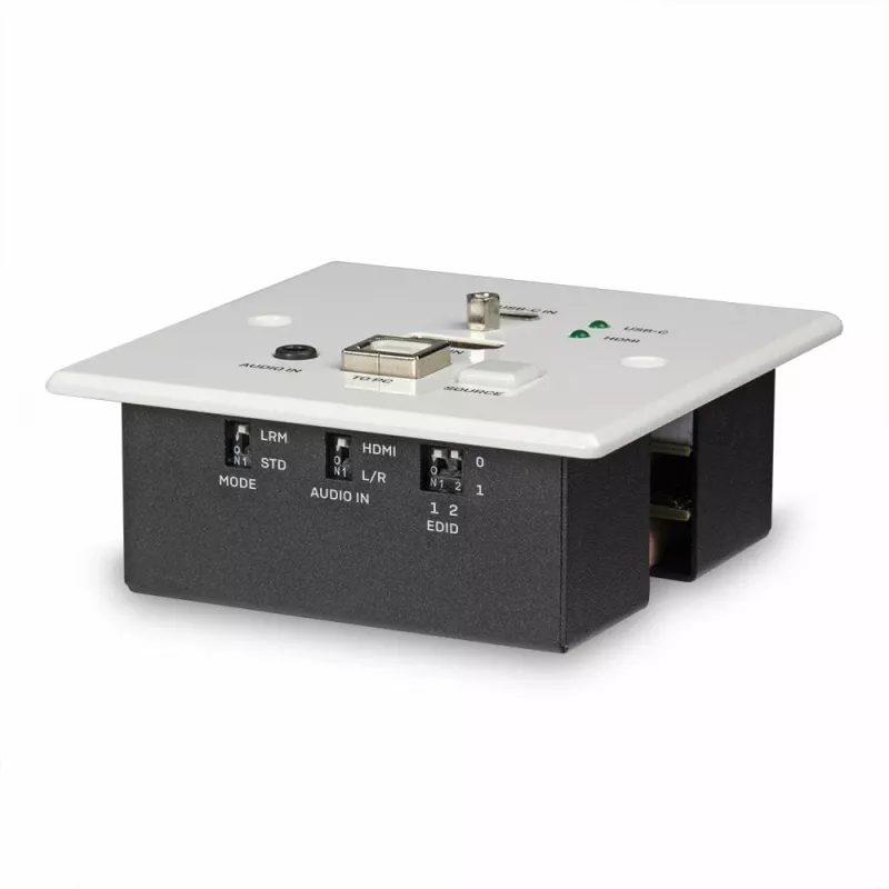 Lindy 150m Cat.6 HDMI 4K60 & Type C HDBaseT UK Wanddose KVM Extender, Transmitter