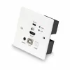 Lindy 150m Cat.6 HDMI 4K60 & Type C HDBaseT UK Wanddose KVM Extender, Transmitter