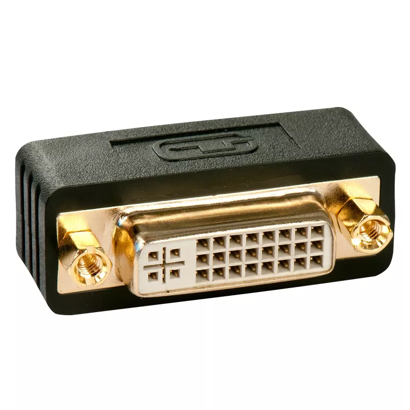 Lindy Premium DVI-D-Kupplung, Stecker auf Buchse, DVI-I, DVI-D, Schwarz