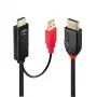 Lindy 0,5 m HDMI zu DisplayPort Kabel, 0,5 m, DisplayPort, HDMI + USB, Stecker, Buchse, Gold