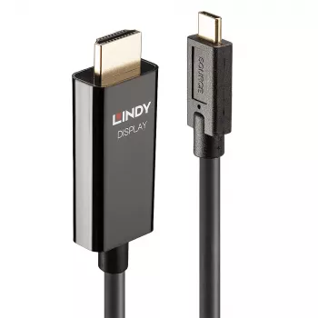Lindy 10m USB Type C to HDMI 4K60 Adapter Kabel with HDR, 10 m, USB Type-C, HDMI Type A (Standard), Male, Male, gerade