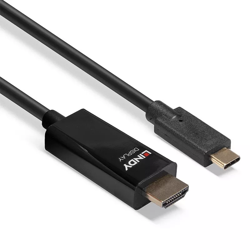 Lindy 10m USB Type C to HDMI 4K60 Adapter Kabel with HDR, 10 m, USB Type-C, HDMI Type A (Standard), Male, Male, gerade