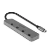 Lindy 4 Port USB 3.2 Typ C Hub mit Ein-/Ausschaltern