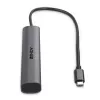 Lindy 43385 Schnittstellen-Hub USB Type-C 10000 Mbit/s Grau