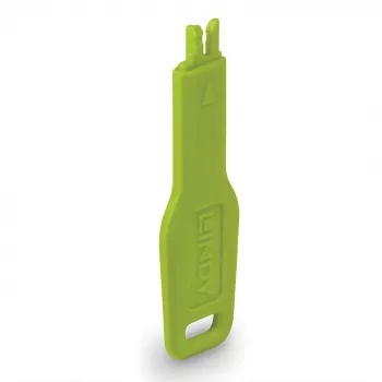 Lindy RJ45 Port Blocker Schlüssel, Grün, Portblocker-Schlüssel, RJ-45, Grün, Acrylnitril-Butadien-Styrol (ABS), Polybeutel, CE, RoHS, REACH, California Proposition 65
