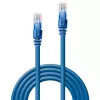 Lindy 10m Cat.6 U/UTP Patchkabel, Blau, 10 m, Cat6, U/UTP (UTP), RJ-45, RJ-45, Blau