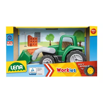 LENA Workies 01263 Spielzeugtraktor mit Schaufel
