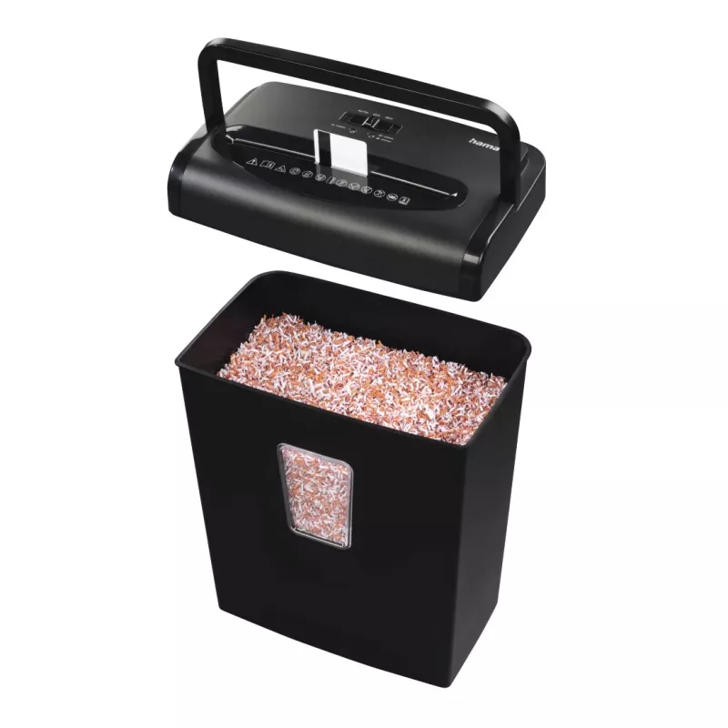 Hama Premium M8 Papieraktenvernichter Mikrogeschnittene Zerkleinerung 68 dB 22 cm Schwarz