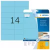 Selbstklebendes Druckeretikett HERMA Farbige Etiketten A4 105x42,3 mm blau