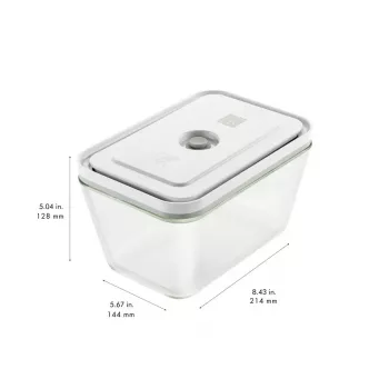 Frischhaltedose ZWILLING FRESH & SAVE Rechteckig Glas 1,6 L, Kunststoff verriegelbarer Deckel, ofen-/mikrowellengeeignet