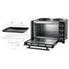 Unold Small kitchen all in one, Freistehender Herd, Schwarz, Drehregler, Schwarz, Metall, Glas