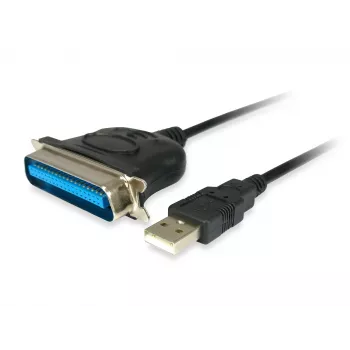 Equip USB-A auf Parallel (Centronics 36) Adapterkabel, 1,5 m, Schwarz