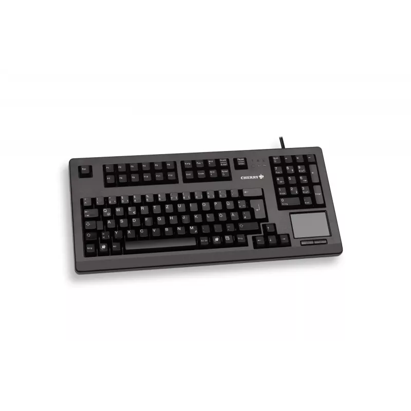 CHERRY TouchBoard G80-11900 Kabelgebundene Tastatur mit Touchpad, Schwarz, USB, (QWERTY – UK)