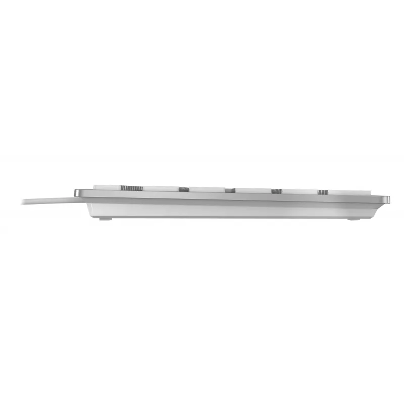 CHERRY KC 6000 schlank FOR MAC Kabelgebundene Tastatur, Silber/Weiß, USB (QWERTY – UK)