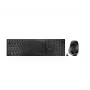 CHERRY DW 9500 schlank Tastatur Maus enthalten Universal RF Wireless + Bluetooth AZERTY Französisch Schwarz, Grau