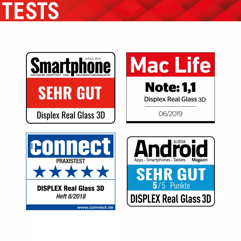 Displex Full Cover Displayschutzfolie Samsung Galaxy S22 aus gehärtetem Glas