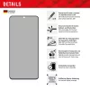 Displex Privacy Screen Protector (10H) für Samsung Galaxy S22/S23, Eco Montagerahmen, Blickschutzfilter