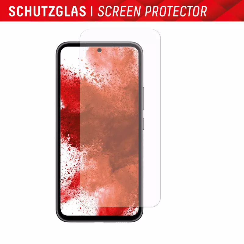 Displex Displayschutzfolie + Hülle für Samsung Galaxy A54 5G gehärtetes Glas