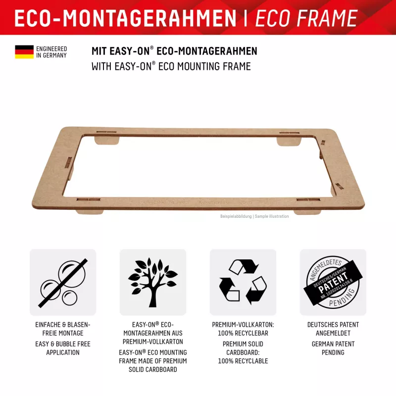 Displex Privacy Screen Protector (10H) für Samsung Galaxy S24 Ultra, Eco Mounting Frame, Sichtschutzfilter