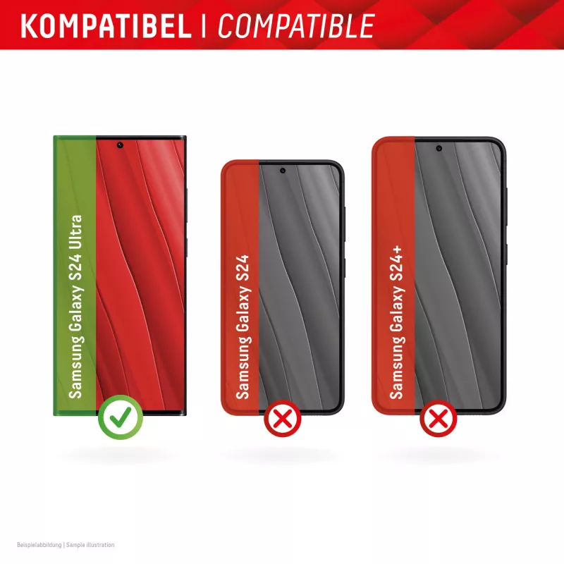 Displex Privacy Screen Protector (10H) für Samsung Galaxy S24 Ultra, Eco Mounting Frame, Sichtschutzfilter