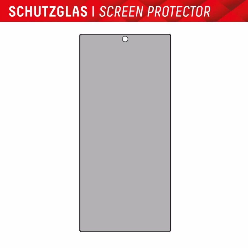 Displex Privacy Screen Protector (10H) für Samsung Galaxy S24 Ultra, Eco Mounting Frame, Sichtschutzfilter
