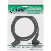 InLine Netzkabel, CEE 7/7 gewinkelt / 3-polig IEC C13 links gewinkelt, schwarz, 1,8 m