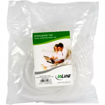 InLine Spiralwickelband 10m natur 20mm Weiß 449g