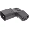 InLine Netzteiladapter IEC 60320 C14/C13, links/rechts abgewinkelt, 3-polig IEC-Gerät