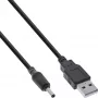 InLine USB DC power adapter Kabel, USB A male to DC 3.5x1.35mm 3m