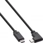 InLine USB 3.2 Gen.2 Kabel, USB-C Stecker/Stecker abgewinkelt, schwarz, 0,5m